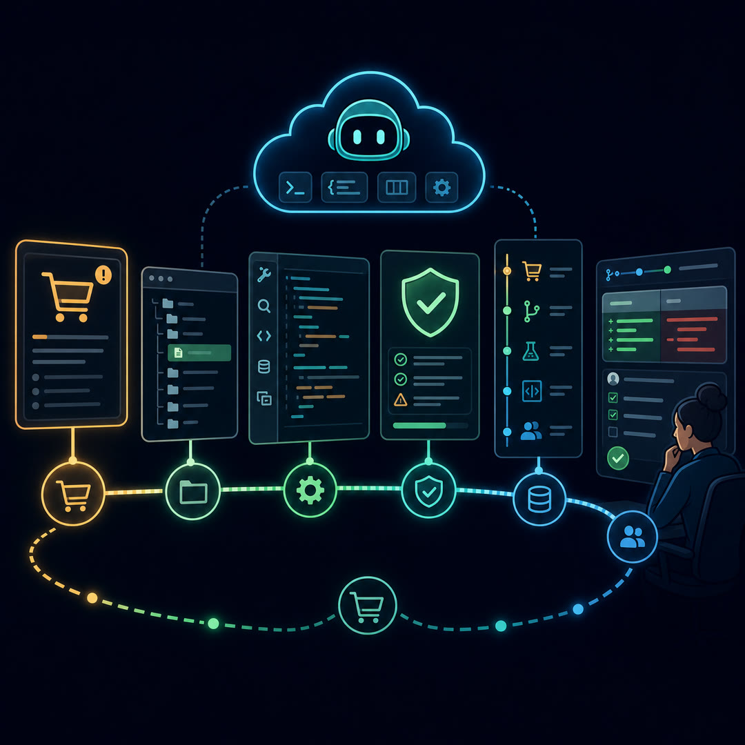 Podcast cover for GitHub Copilot Cloud Agent — From Session to Reviewable Work.